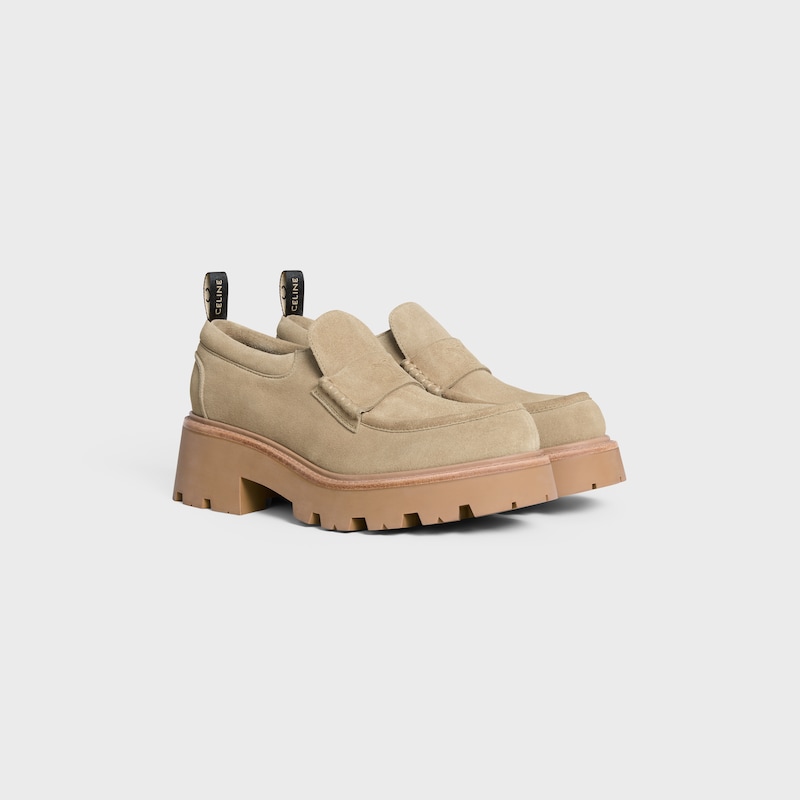 mocassins céline triomphe en daim de veau