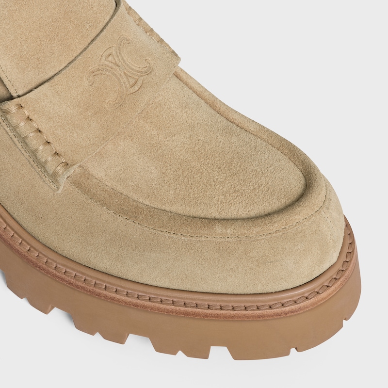 mocassins céline triomphe en daim de veau