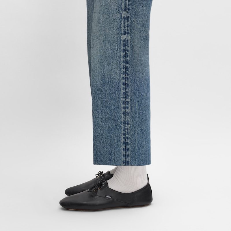 ballet - chaussure À lacets en peau dagneau