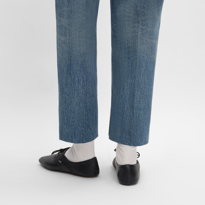 ballet - chaussure À lacets en peau dagneau