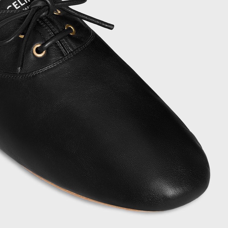 ballet - chaussure À lacets en peau dagneau