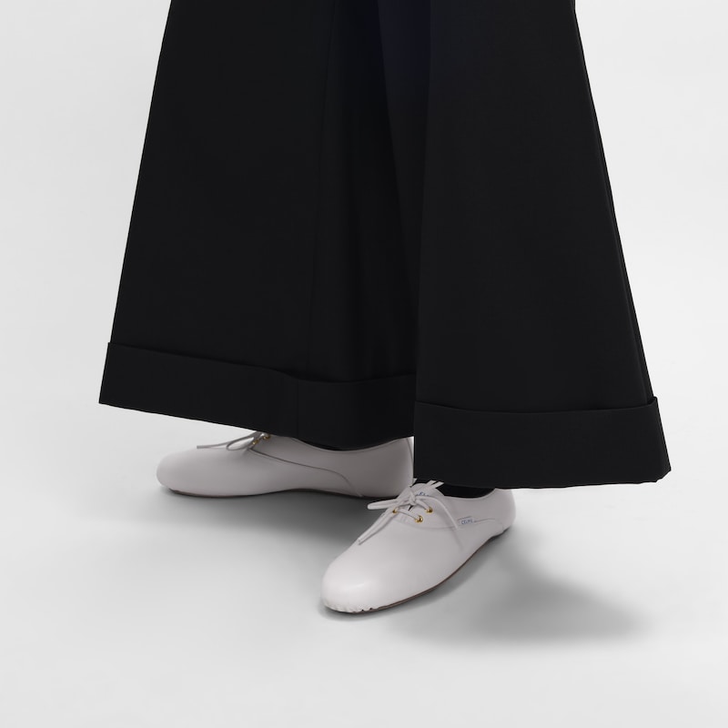 ballet - chaussure À lacets en peau dagneau