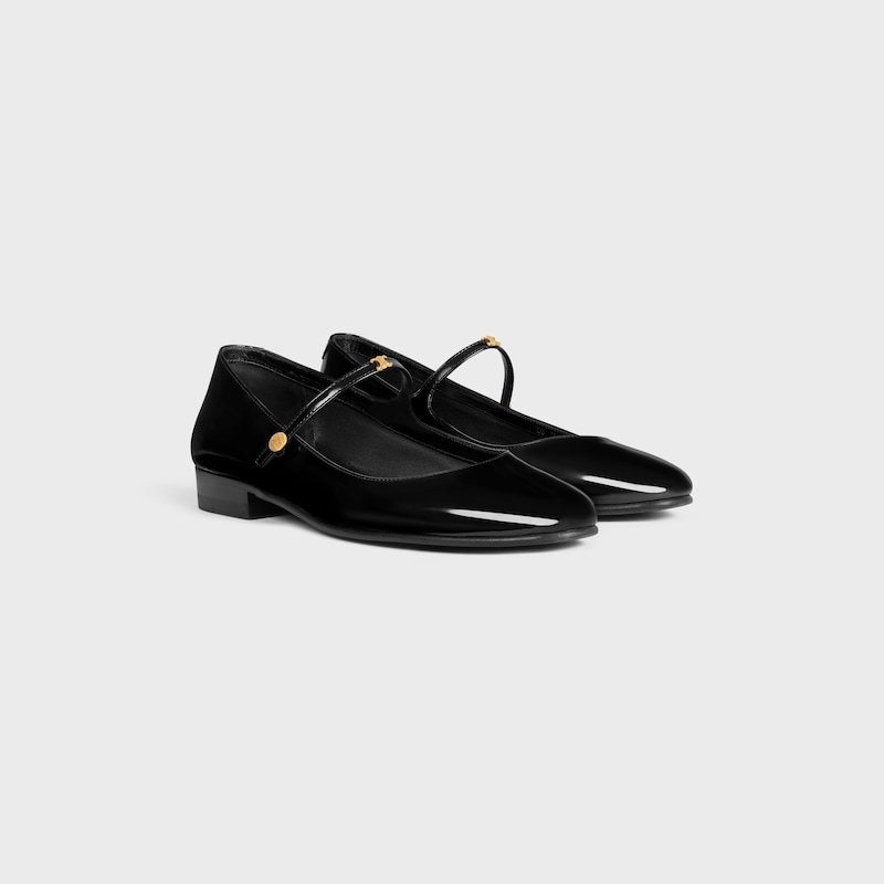 ville - mary-jane ballerine en cuir de veau glacÉ