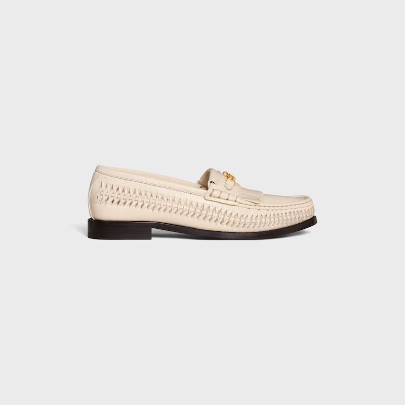 mocassin tressé celine luco en cuir de veau