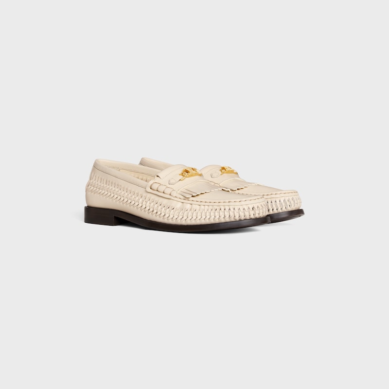 mocassin tressé celine luco en cuir de veau