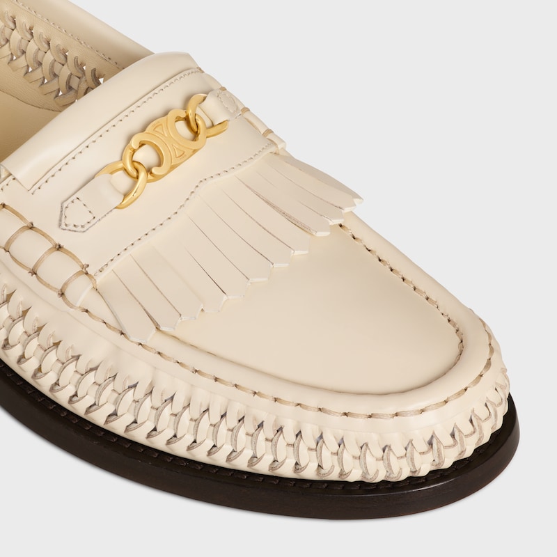 mocassin tressé celine luco en cuir de veau