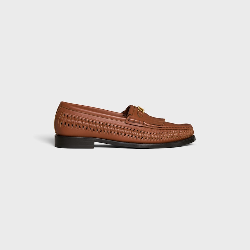 mocassin tressé celine luco en cuir de veau