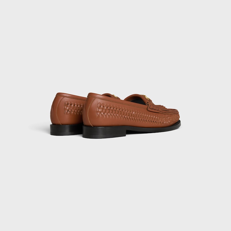 mocassin tressé celine luco en cuir de veau