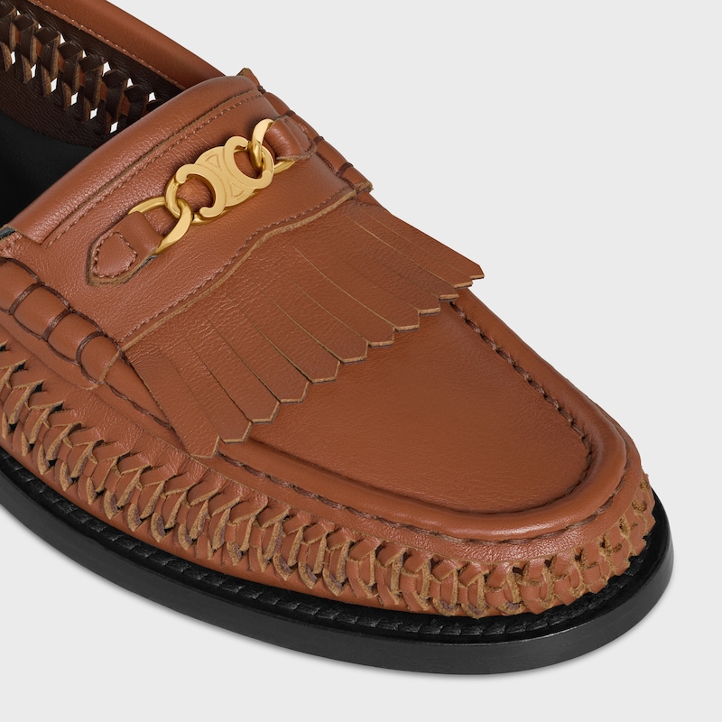 mocassin tressé celine luco en cuir de veau