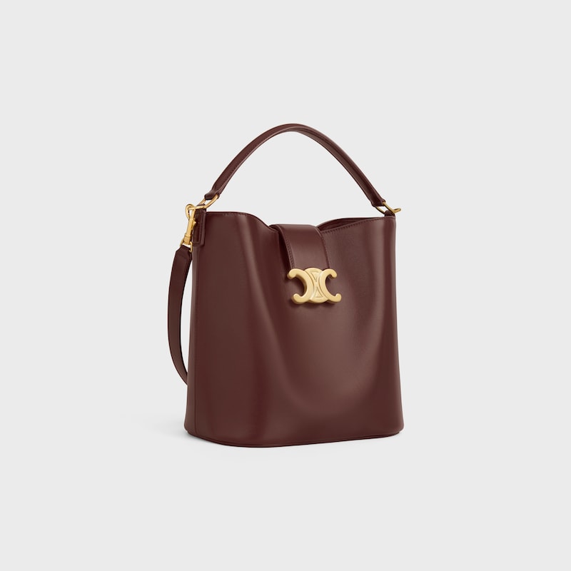 seau moyen louise en cuir de veau lisse