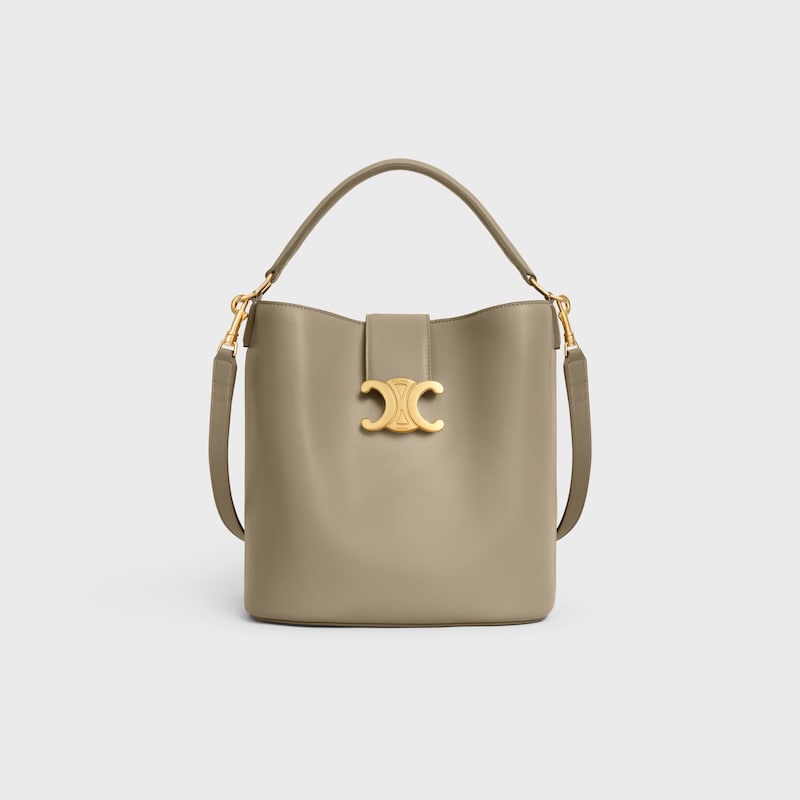 seau moyen louise en cuir de veau lisse