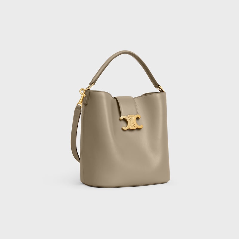 seau moyen louise en cuir de veau lisse