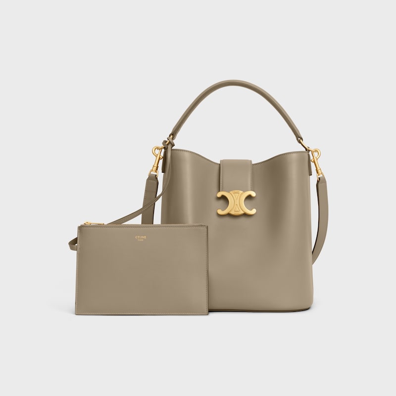 seau moyen louise en cuir de veau lisse