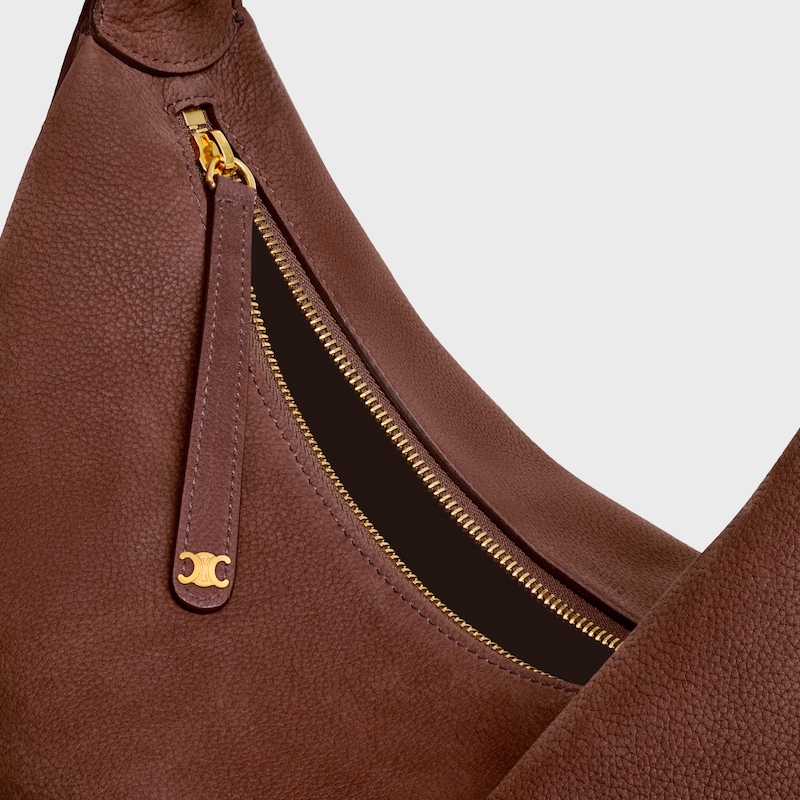 grand sac celine lulu en cuir de veau nubuck grainÉ