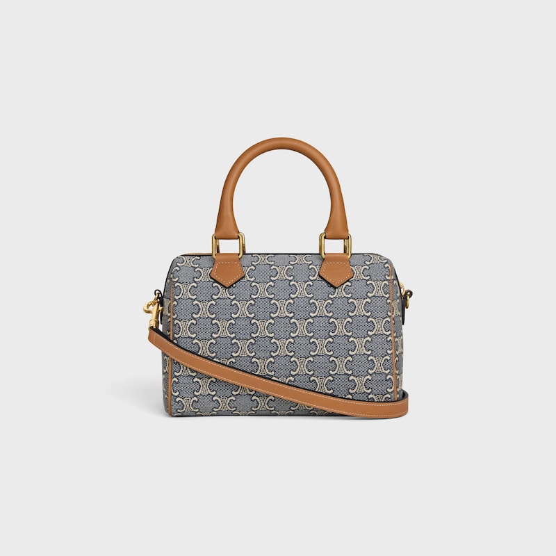 petit boston en jacquard triomphe et peau de veau
