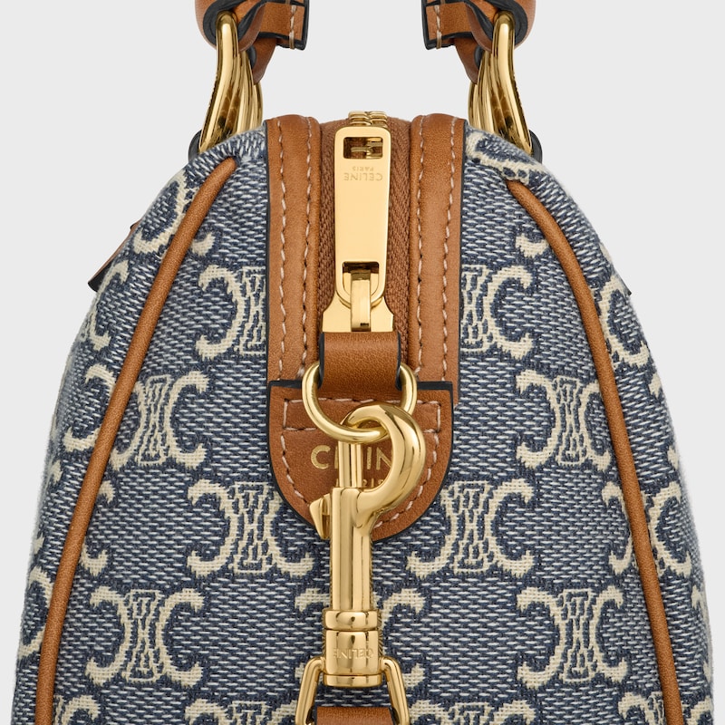petit boston en jacquard triomphe et peau de veau
