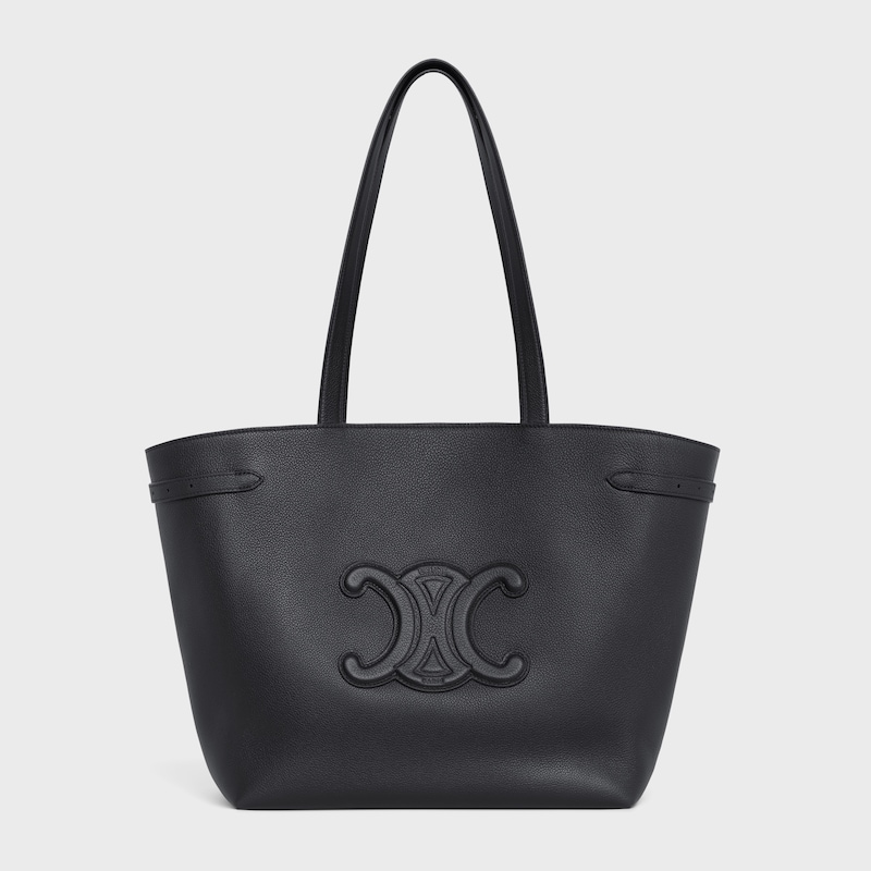cabas anas cuir triomphe medium en cuir de veau grainé