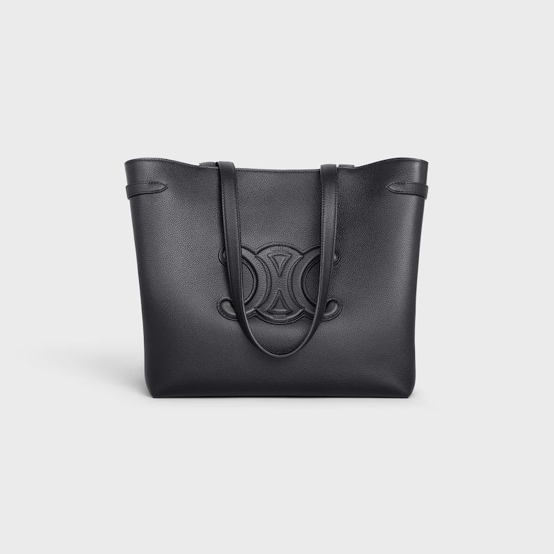 cabas anas cuir triomphe medium en cuir de veau grainé