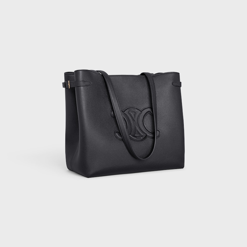 cabas anas cuir triomphe medium en cuir de veau grainé