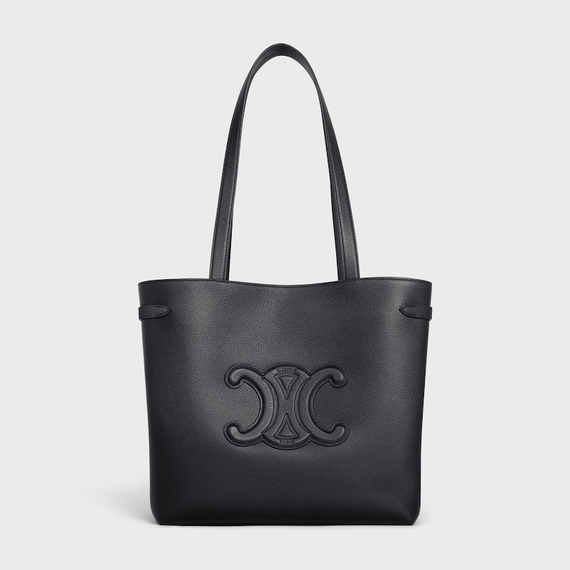 cabas anas cuir triomphe medium en cuir de veau grainé