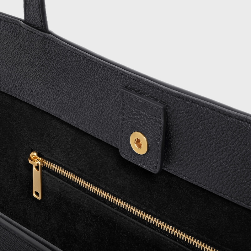 cabas anas cuir triomphe medium en cuir de veau grainé