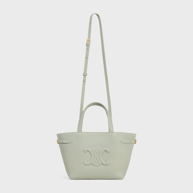 mini cabas anais cuir triomphe en cuir de veau grainé