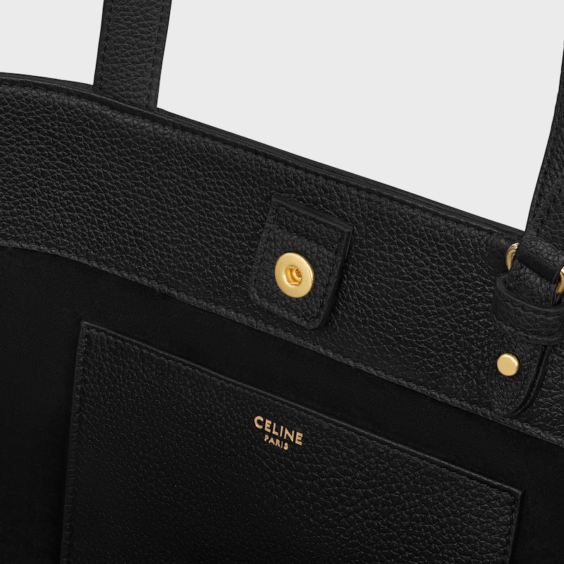 mini cabas anais cuir triomphe en cuir de veau grainé