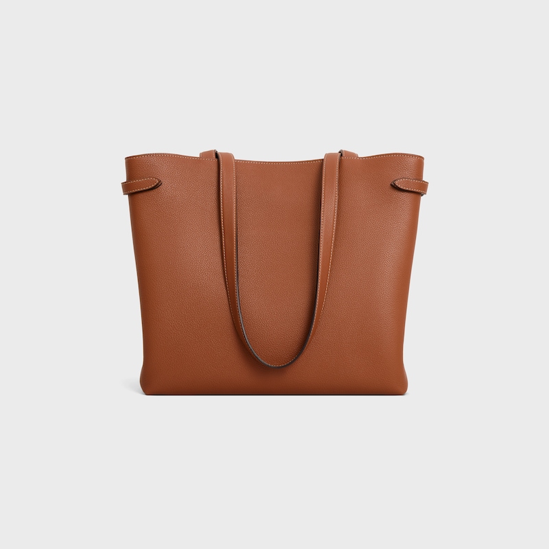 cabas anas cuir triomphe moyen en cuir de veau grainÉ