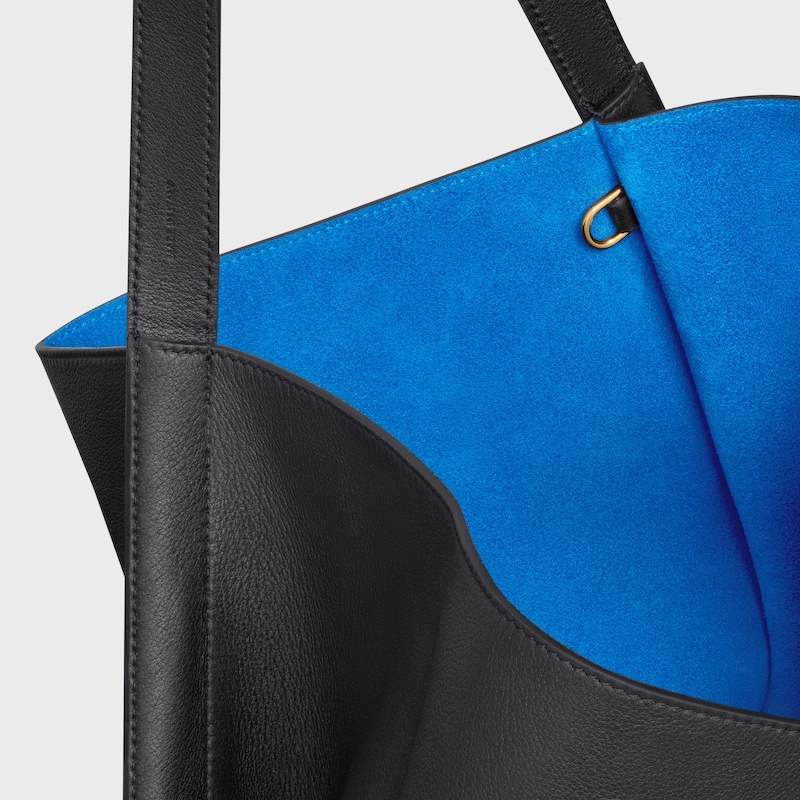 sac cubo moyen en cuir de veau souple