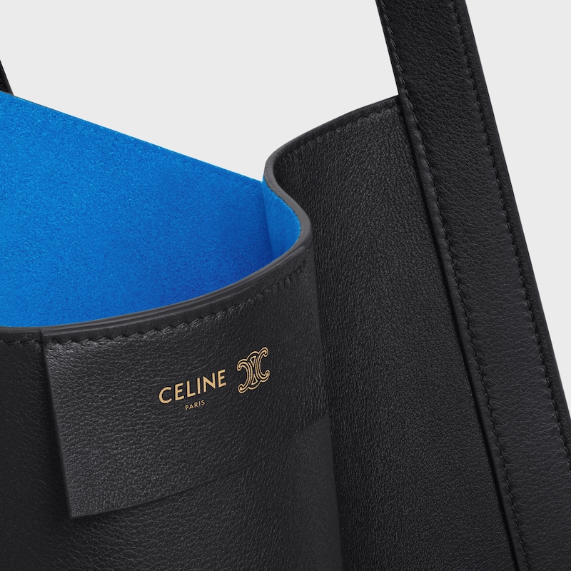 sac cubo moyen en cuir de veau souple