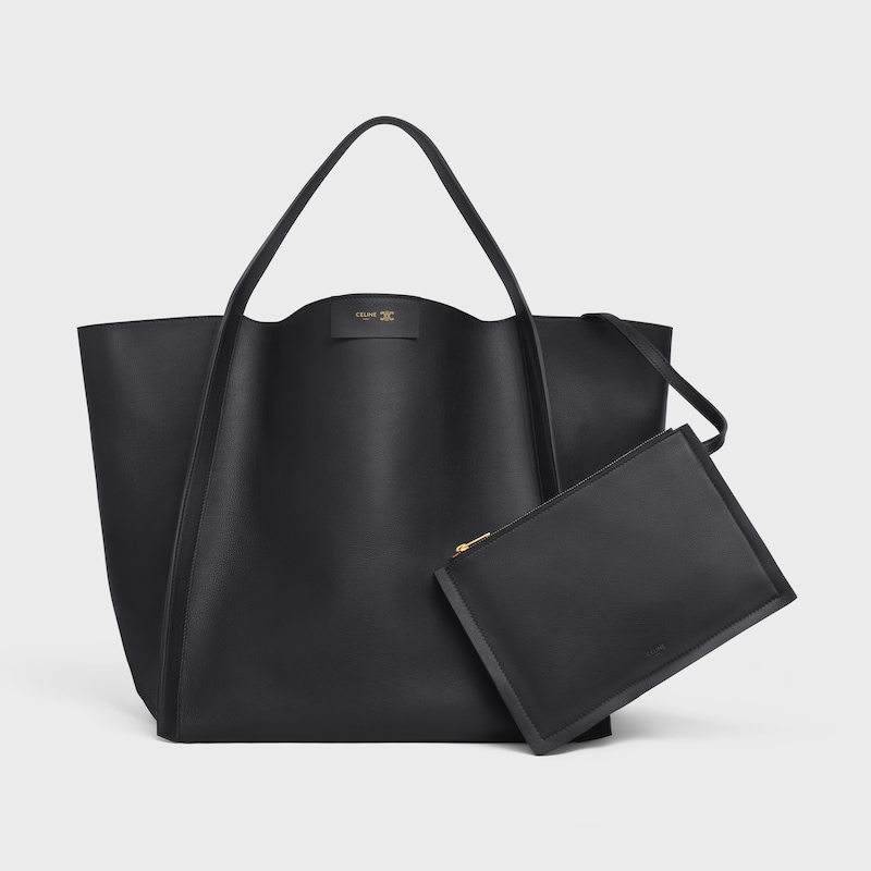 sac cubo moyen en cuir de veau souple