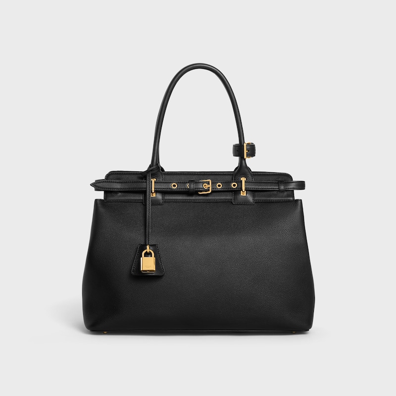 sac céline conti en cuir de veau souple grainé