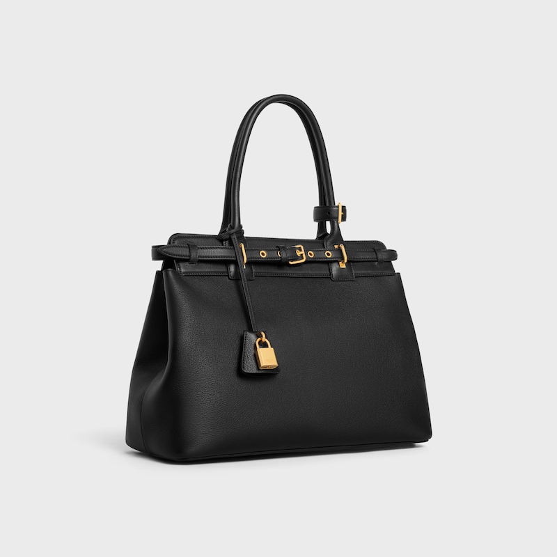 sac céline conti en cuir de veau souple grainé