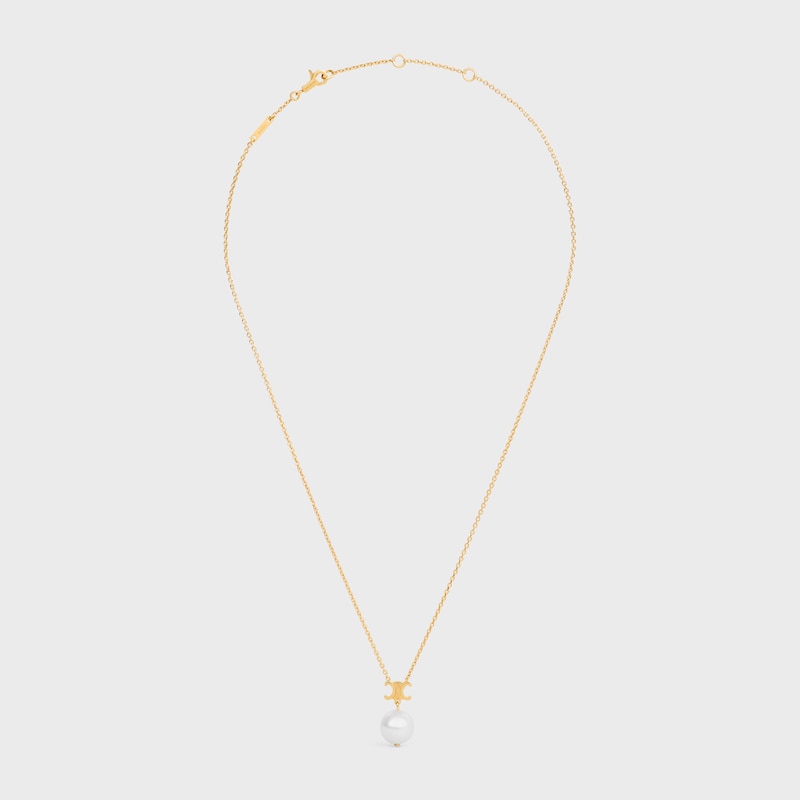 collier les perles céline en perles de résine et laiton finition dorée