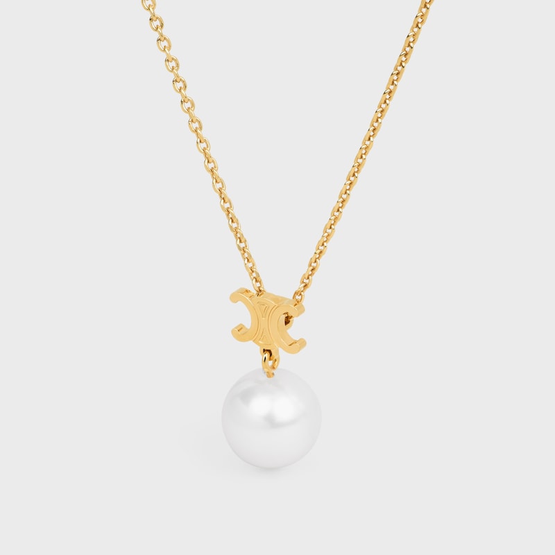collier les perles céline en perles de résine et laiton finition dorée