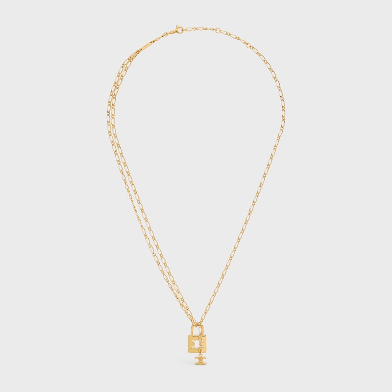 collier triomphe lock en laiton avec finition dorée
