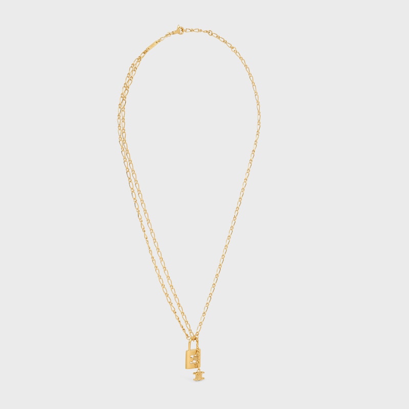 collier triomphe lock en laiton avec finition dorée