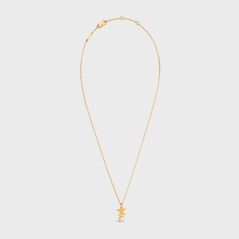 collier triomphe twinkle en strass et laiton finition dorée