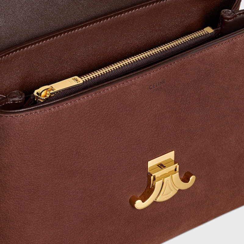 sac nino moyen en cuir de veau nubuck grainÉ