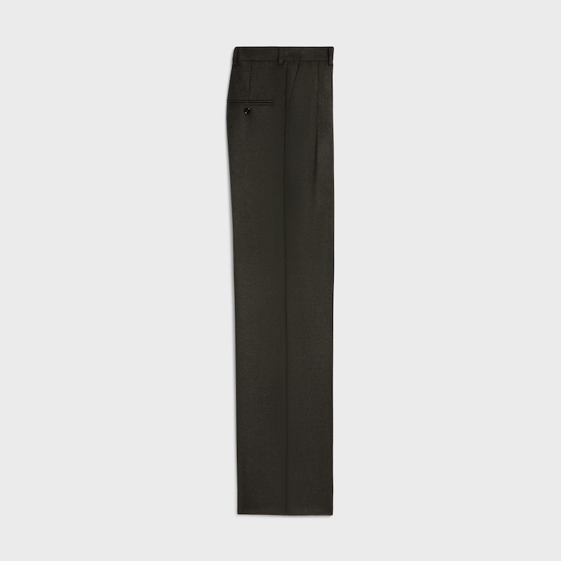 pantalon tixie à double pli en flanelle de cachemire