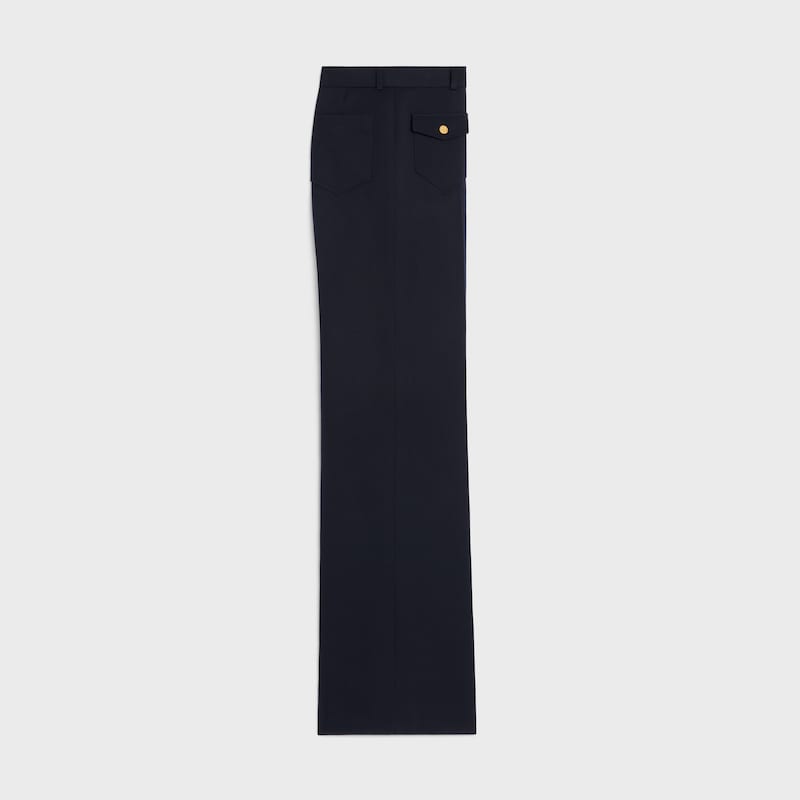 pantalon en laine à diagonale