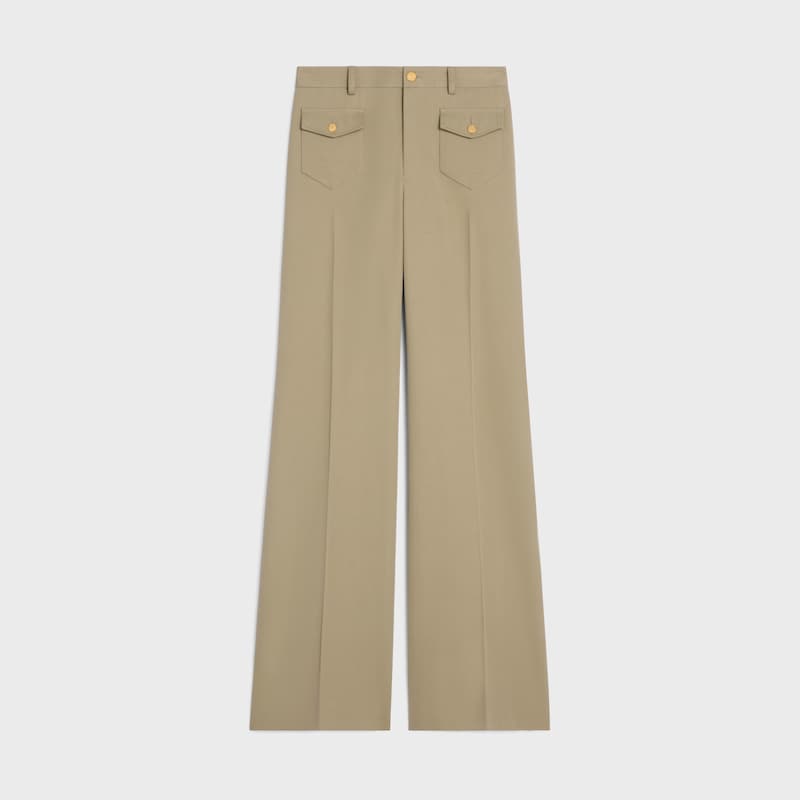 pantalon en gabardine de coton