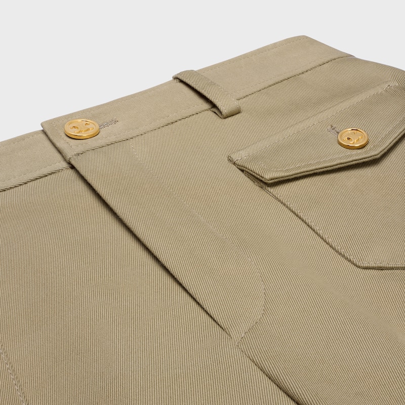 pantalon en gabardine de coton