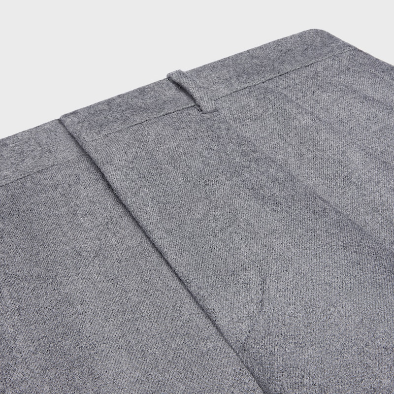 pantalon plissé en flanelle de cachemire