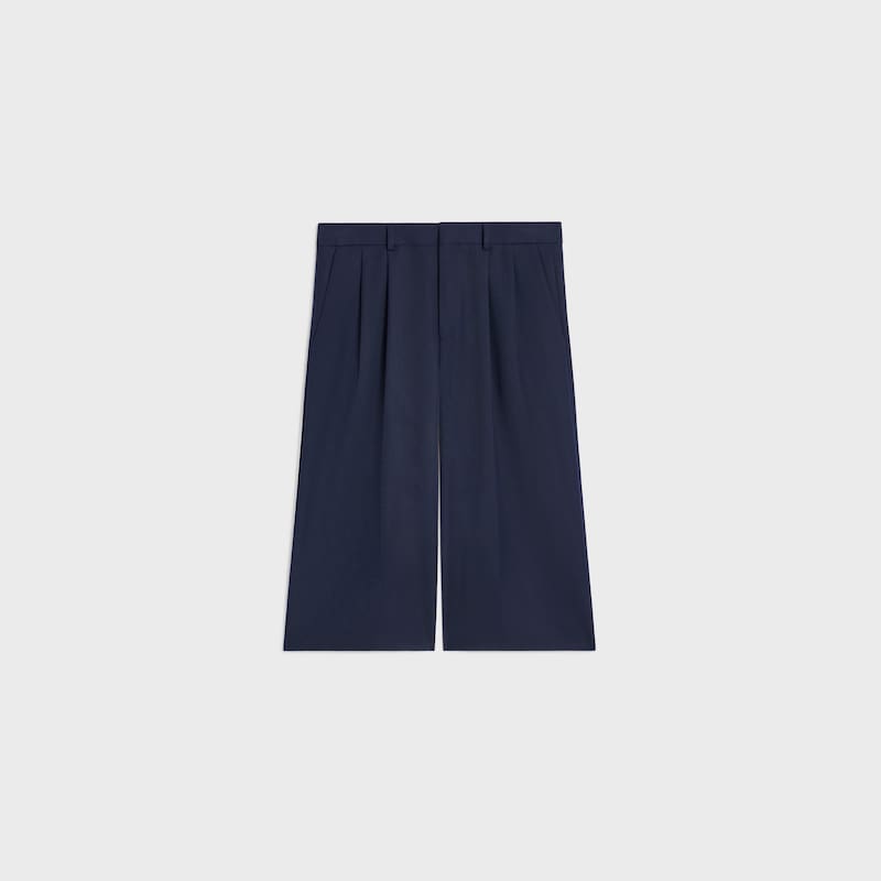 bermudas en gabardine de coton et de laine