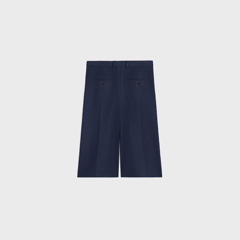 bermudas en gabardine de coton et de laine