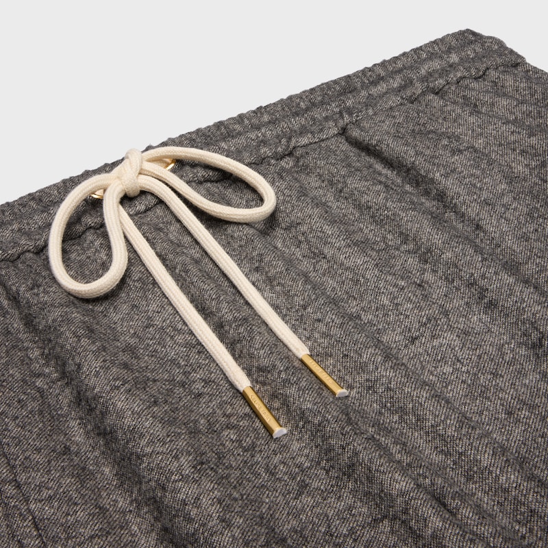 pantalon à cordon en flanelle de cachemire