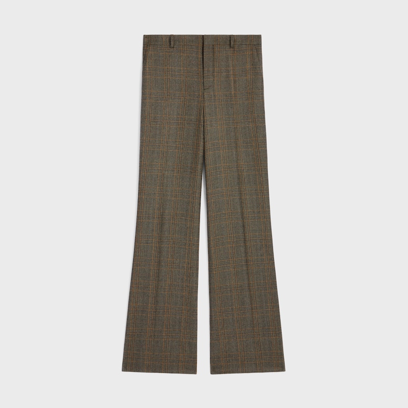 pantalon en laine prince de galles