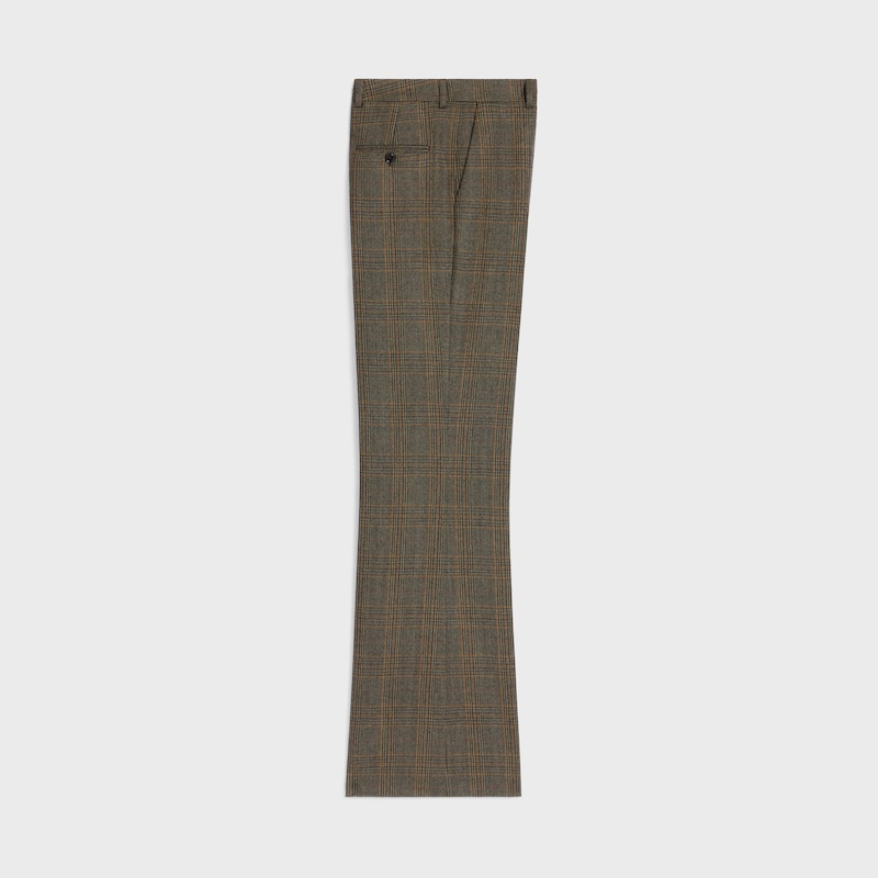 pantalon en laine prince de galles