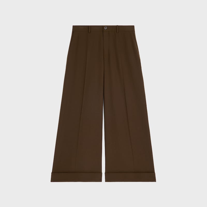 pantalon docks en gabardine de laine stretch